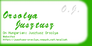 orsolya jusztusz business card